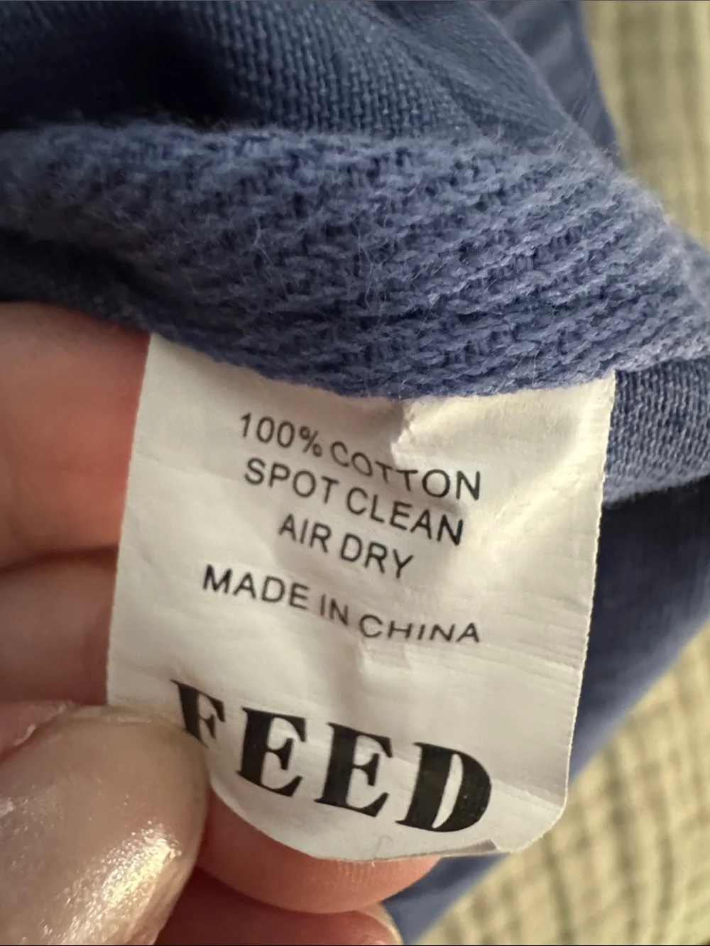 FEED Navy Canvas 10 Tote Bag